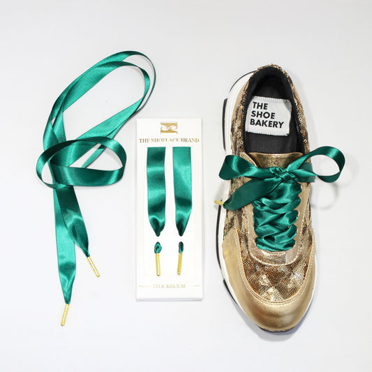 Shoelace Green Satin