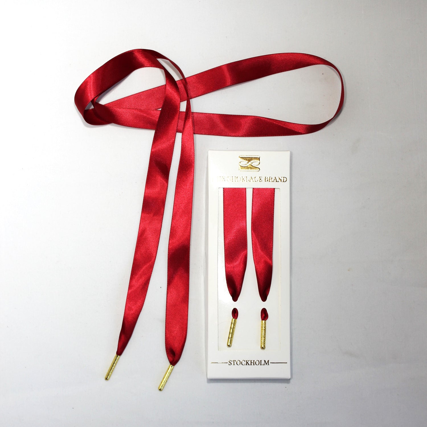 Shoelace Red Satin