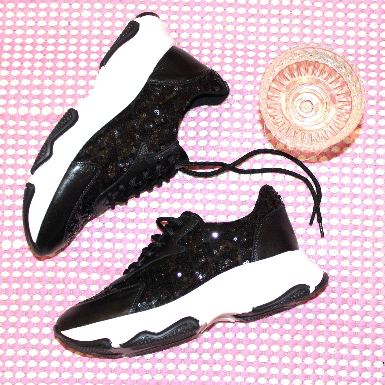 Poppy Sneaker - Black Glitter 2.0