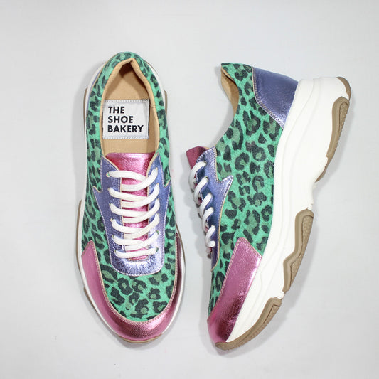 Poppy Sneaker - Leopard/Grön