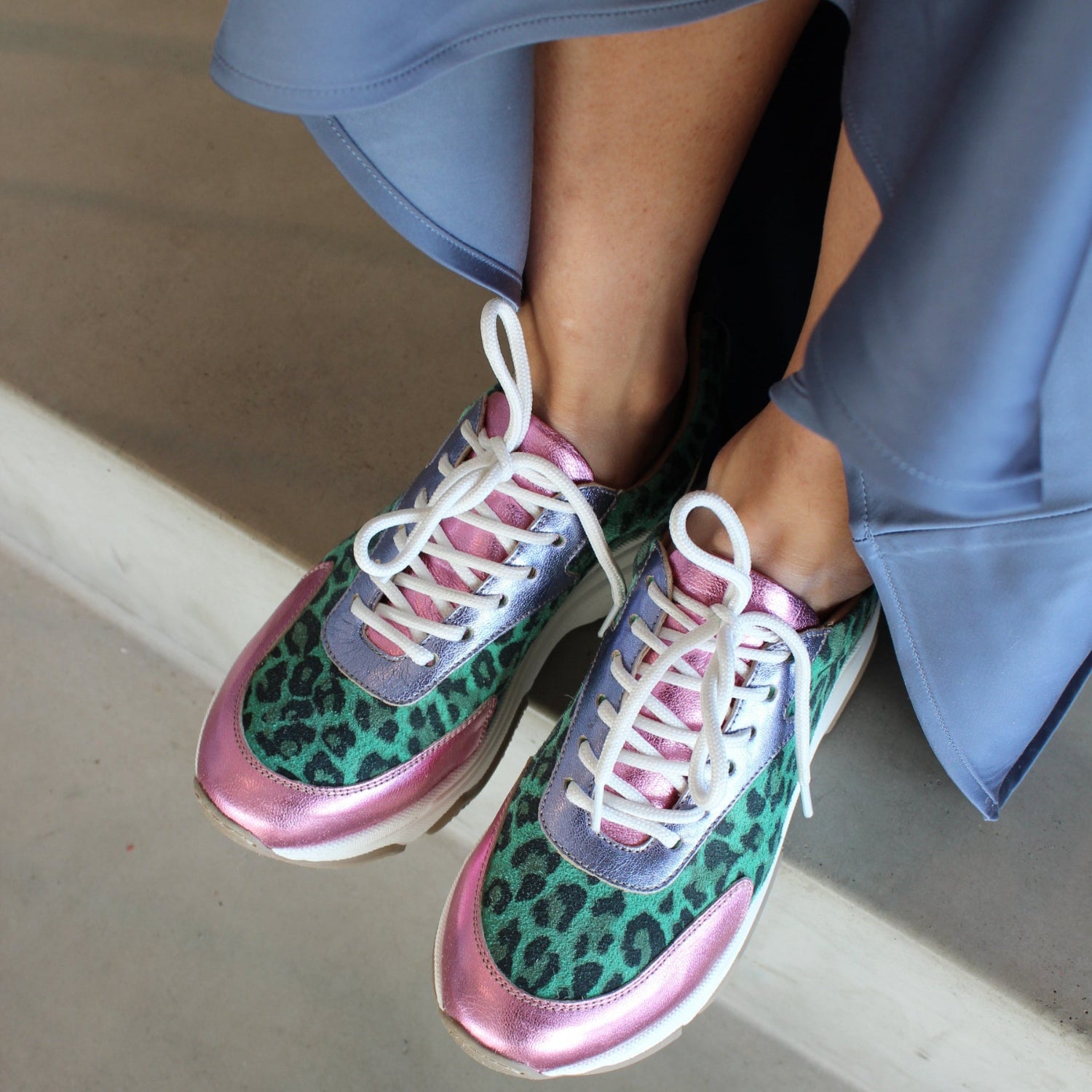 Poppy Sneaker - Leopard/Green