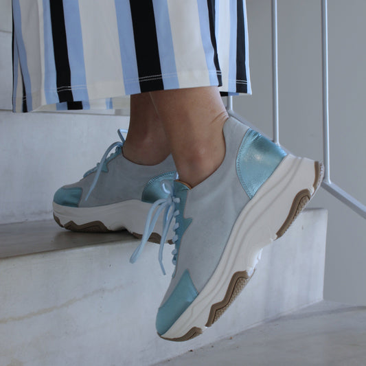 Poppy Sneaker - Blue Suede